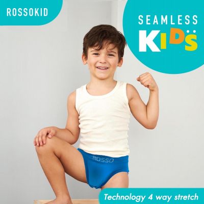 ROSSO KIDS กางเกงในเด็กชาย ทรง Brief รุ่น SEAMLESS ไร้ตะเข็บ  (pack 3)